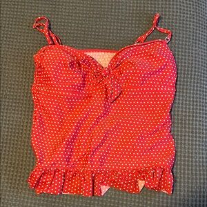MARINA Red and Pink Polka Dot Swimwear